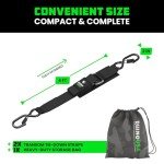 Rhino USA Boat Trailer Straps (2-Pack) - Heavy Duty 2 Inch x 48 Inch Boat Tie Down Straps to Trailer - Ultimate Adjustable Transom Tie Down Straps for Trailering Safety with Boat, Jet Ski, & More!