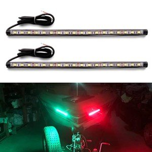Botepon Navigation Lights for Boats led, Adhesive Install Red and Green Bow and Deck Lights for Night Fishing, IP67 Waterproot for for Pontoon, Bass, Dinghy, Kayak Jon Boat