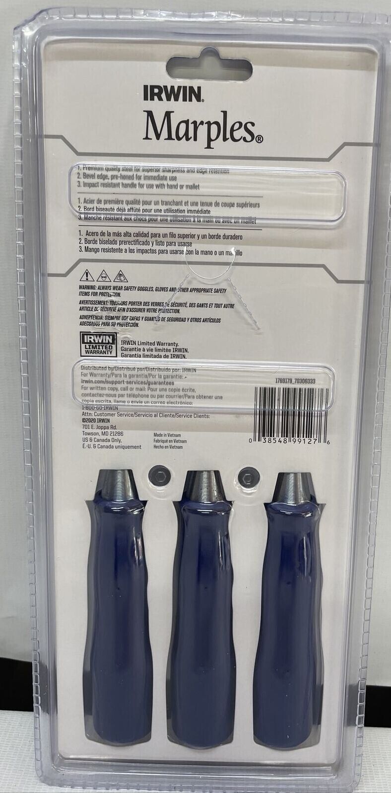 Irwin Marples 3 Piece Chisel Set - Woodworking