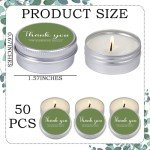 Lavender Scented Thank You Candles - 50 Pack