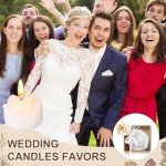 Elegant Mini White Rose Scented Candles Favors