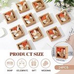 24 Pack Scented Soap Favors with Dried Flowers