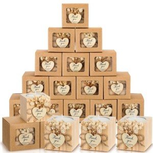 50 Rustic Wedding Candle Favors with Holders