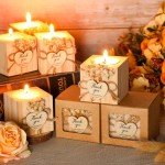 50 Rustic Wedding Candle Favors with Holders