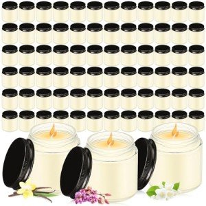 Mini Mason Jar Candles Favors - 72 Pcs Set
