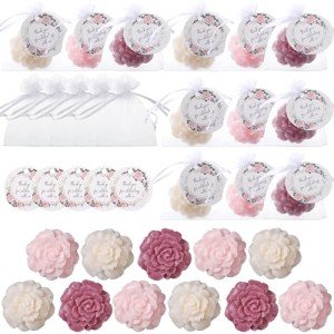 Elegant Mini Flower Soaps for Wedding Favors