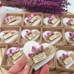 Heart-Shaped Soaps: 12-Pack Bridal Shower Favors