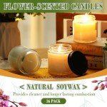 Mini Mason Jar Candles Favors - 72 Pcs Set