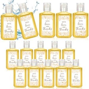 Golden Flower Mini Hand Sanitizers - Wedding Favors