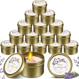 20 Pack Flower Scented Wedding Candle Favors