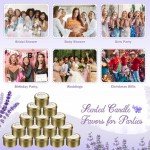 20 Pack Flower Scented Wedding Candle Favors