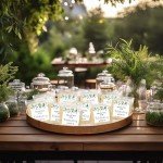 Elegant Greenery Wedding Cookies - 24 Pack Favors