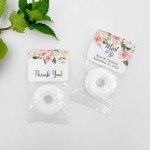 Personalized Floral Mint Wedding Favors - Set of 100