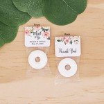 Personalized Floral Mint Wedding Favors - Set of 100