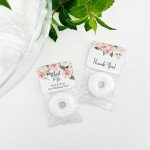 Personalized Floral Mint Wedding Favors - Set of 100