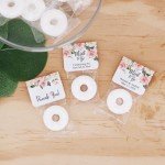 Personalized Floral Mint Wedding Favors - Set of 100