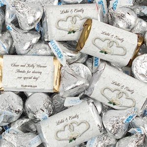 Personalized Mini Candy Wedding Favors - 128 Pcs