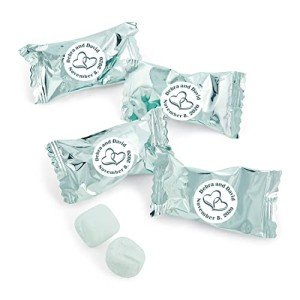 Personalized Silver Buttermints - Two Hearts Favor 108 pcs