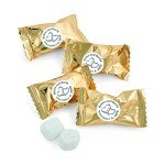 Gold Two Hearts Personalized Buttermints - 108 Pieces