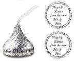Hugs and Kisses Wedding Stickers for Favors