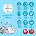 Hugs and Kisses Wedding Stickers for Favors