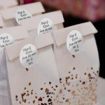Hugs and Kisses Wedding Stickers for Favors