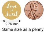 Gold Mini Candy Sticker Wedding Favors Set of 324