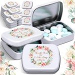 24 Wedding Mint Tins - Elegant Favors Set
