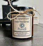 Personalized Soy Candles in Amber & Clear Jars