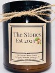 Personalized Soy Candles in Amber & Clear Jars