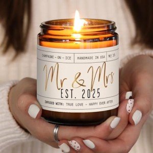 Personalized Mr & Mrs Candle Wedding Gift 2025