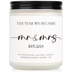 Mr and Mrs Lavender Scented Candle Wedding Favors