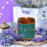 Elegant Lavender Candle Favors for Weddings
