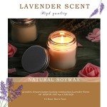 24 Mini Lavender Scented Mason Jar Candles