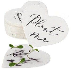 Heart-Shaped Plantable Wildflower Wedding Favors (Set of 50)