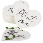 Heart-Shaped Plantable Wildflower Wedding Favors (Set of 50)
