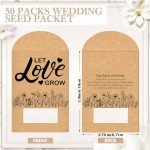 Let Love Grow Seed Packets - 50 Pack Favors