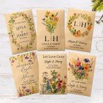Custom Eco-Friendly Wildflower Seed Packets for Weddings
