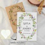 Custom Eco-Friendly Wildflower Seed Packets for Weddings