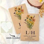 Custom Eco-Friendly Wildflower Seed Packets for Weddings