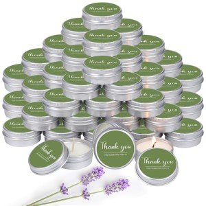 Lavender Scented Thank You Candles - 50 Pack