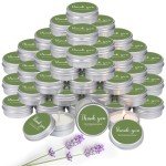 Lavender Scented Thank You Candles - 50 Pack