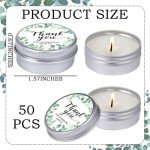 Eucalyptus Scented Candle Favors - 50 Pack