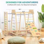 9-in-1 Wooden Indoor Jungle Gym for Kids