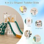 MOCUTEEN 6-in-1 Toddler Slide and Playset
