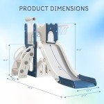 LulliSpace 6-in-1 Toddler Slide and Climber Set