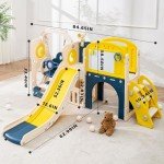 12-in-1 Toddler Slide and Swing Playset