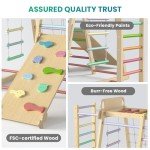 9-in-1 Wooden Indoor Jungle Gym for Kids