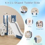 LulliSpace 6-in-1 Toddler Slide and Climber Set