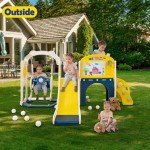 12-in-1 Toddler Slide and Swing Playset